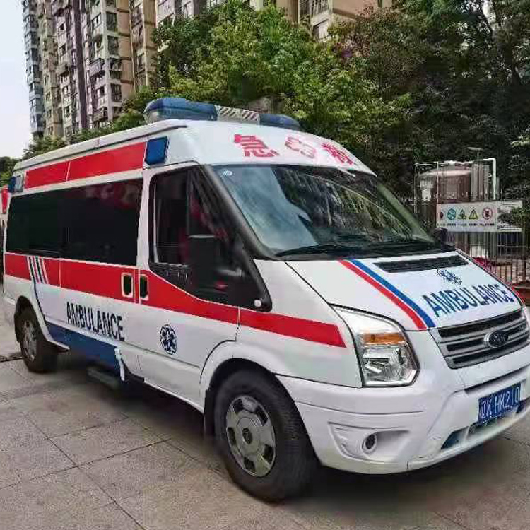 蚌山长途救护车护送病人返乡